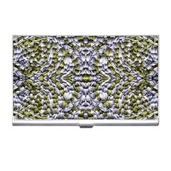 Acid Green Repeats I Business Card Holder by kaleidomarblingart