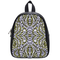 Acid Green Repeats I School Bag (small) by kaleidomarblingart