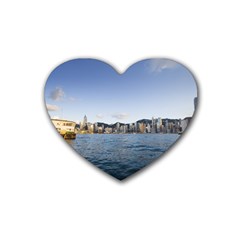 Hk Harbour Rubber Coaster (heart)