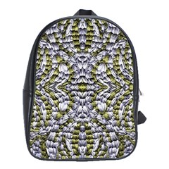 Acid Green Repeats I School Bag (xl) by kaleidomarblingart