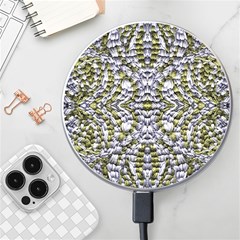 Acid Green Repeats I Wireless Charger by kaleidomarblingart