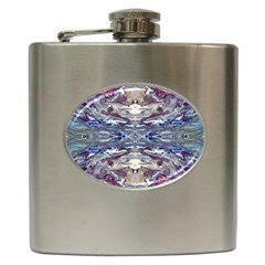 Abstract Pouring Hip Flask (6 Oz) by kaleidomarblingart