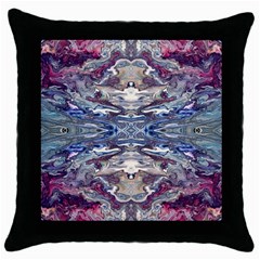 Abstract Pouring Throw Pillow Case (black) by kaleidomarblingart