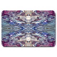 Abstract Pouring Large Doormat  by kaleidomarblingart