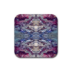 Abstract Pouring Rubber Coaster (square) by kaleidomarblingart