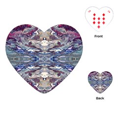 Abstract Pouring Playing Cards Single Design (heart) by kaleidomarblingart