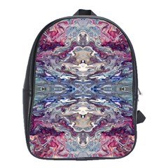 Abstract Pouring School Bag (large) by kaleidomarblingart