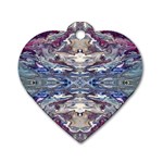 Abstract pouring Dog Tag Heart (Two Sides) Back