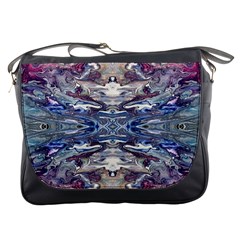 Abstract Pouring Messenger Bag by kaleidomarblingart