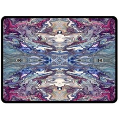 Abstract Pouring Fleece Blanket (large)  by kaleidomarblingart