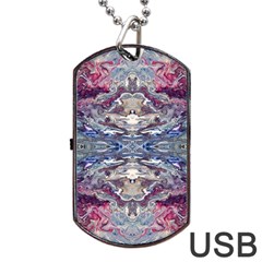 Abstract Pouring Dog Tag Usb Flash (two Sides) by kaleidomarblingart