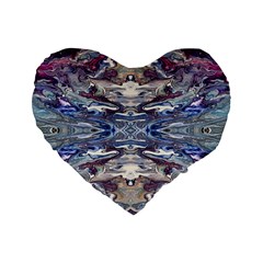 Abstract Pouring Standard 16  Premium Heart Shape Cushions by kaleidomarblingart