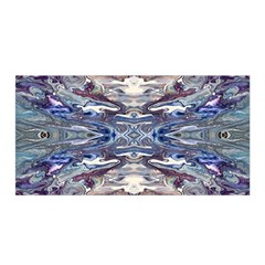 Abstract Pouring Satin Wrap 35  X 70  by kaleidomarblingart