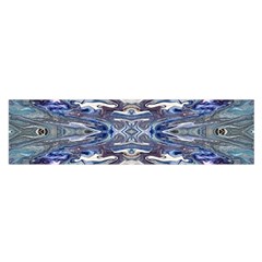 Abstract Pouring Oblong Satin Scarf (16  X 60 ) by kaleidomarblingart