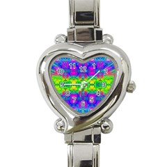 Color Me Happy Heart Italian Charm Watch by Thespacecampers