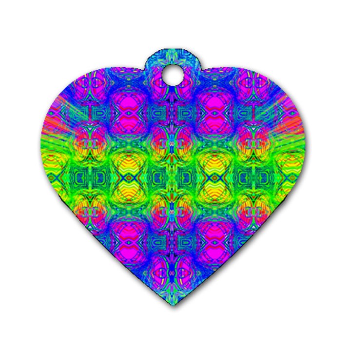 Color Me Happy Dog Tag Heart (One Side)