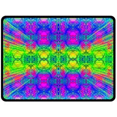 Color Me Happy Double Sided Fleece Blanket (large)  by Thespacecampers