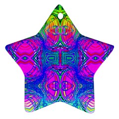 Liquid Rainbows Ornament (star) by Thespacecampers