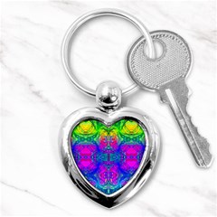 Liquid Rainbows Key Chain (heart) by Thespacecampers