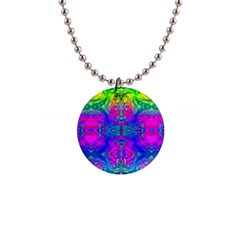 Liquid Rainbows 1  Button Necklace by Thespacecampers