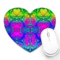 Liquid Rainbows Heart Mousepads by Thespacecampers