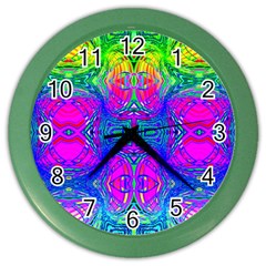 Liquid Rainbows Color Wall Clock by Thespacecampers