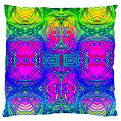 Liquid Rainbows Large Cushion Case (two Sides) by Thespacecampers