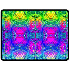 Liquid Rainbows Double Sided Fleece Blanket (large)  by Thespacecampers