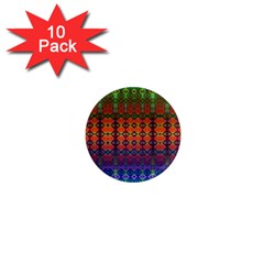 Fractaled Pixels 1  Mini Magnet (10 Pack)  by Thespacecampers