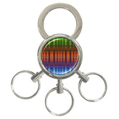 Fractaled Pixels 3-ring Key Chain by Thespacecampers