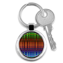 Fractaled Pixels Key Chain (round) by Thespacecampers