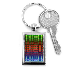 Fractaled Pixels Key Chain (rectangle) by Thespacecampers