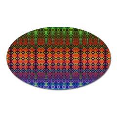 Fractaled Pixels Oval Magnet by Thespacecampers