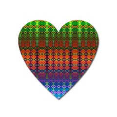 Fractaled Pixels Heart Magnet by Thespacecampers