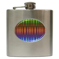 Fractaled Pixels Hip Flask (6 Oz) by Thespacecampers