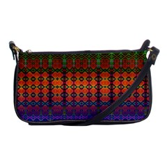 Fractaled Pixels Shoulder Clutch Bag by Thespacecampers