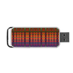 Fractaled Pixels Portable Usb Flash (one Side) by Thespacecampers