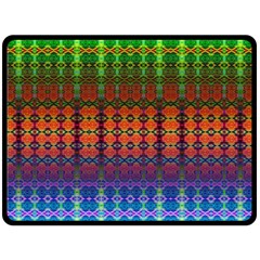 Fractaled Pixels Double Sided Fleece Blanket (large)  by Thespacecampers