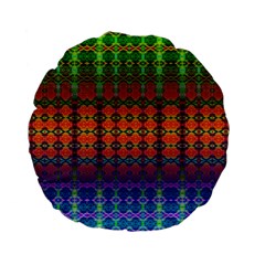 Fractaled Pixels Standard 15  Premium Flano Round Cushions by Thespacecampers