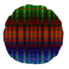 Fractaled Pixels Large 18  Premium Flano Round Cushions by Thespacecampers