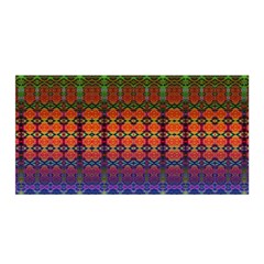 Fractaled Pixels Satin Wrap 35  X 70  by Thespacecampers