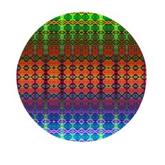 Fractaled Pixels Mini Round Pill Box by Thespacecampers