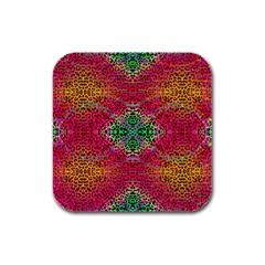 Cheetah Dreams Rubber Square Coaster (4 Pack) by Thespacecampers