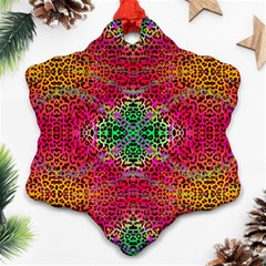 Cheetah Dreams Snowflake Ornament (Two Sides)