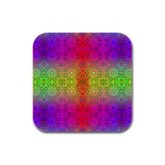 Mirrored Energy Rubber Square Coaster (4 Pack) by Thespacecampers