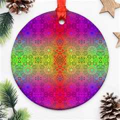 Mirrored Energy Round Ornament (two Sides) by Thespacecampers