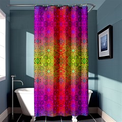 Mirrored Energy Shower Curtain 36  X 72  (stall)  by Thespacecampers