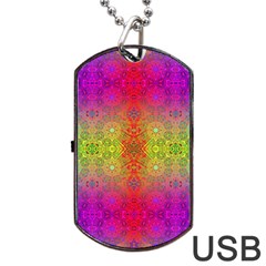 Mirrored Energy Dog Tag Usb Flash (two Sides) by Thespacecampers