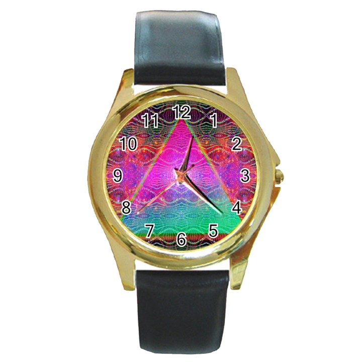 Trinfinite Round Gold Metal Watch