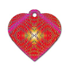 Liquid Lava Dog Tag Heart (one Side) by Thespacecampers